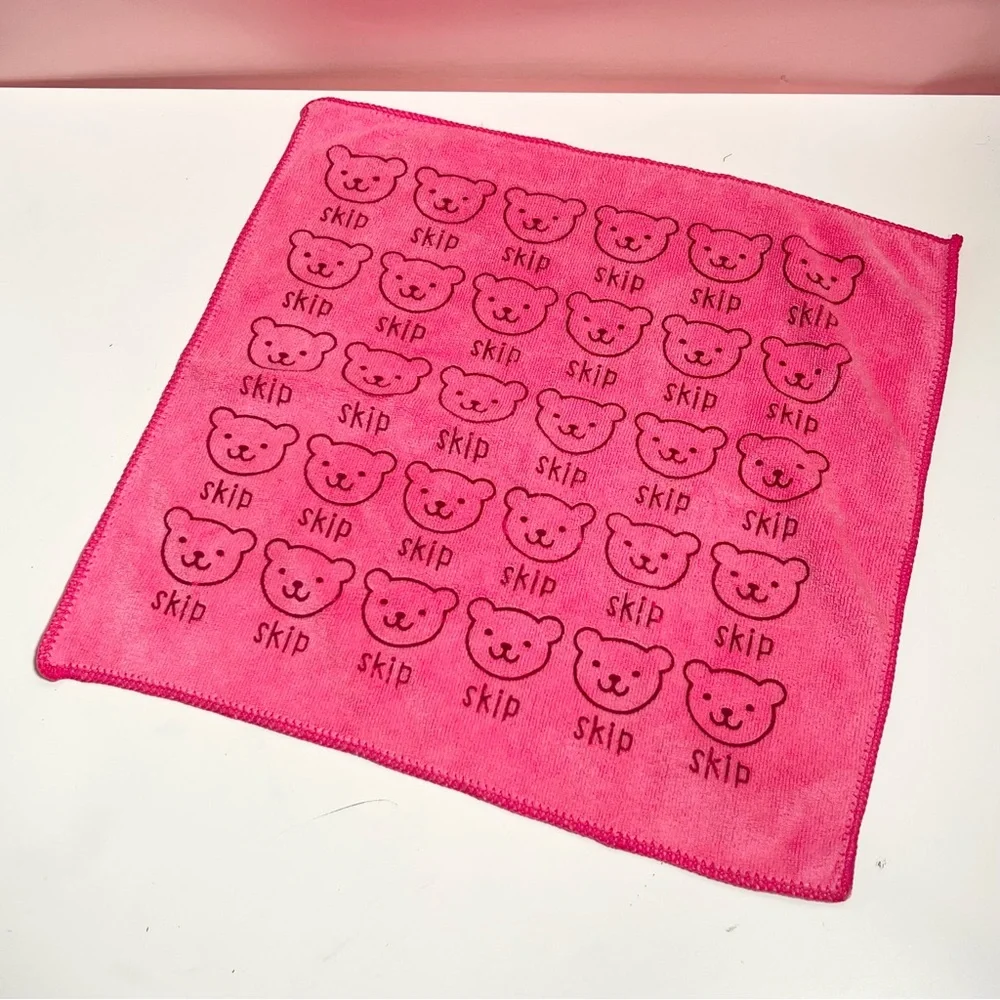 Y2K kawaii pink teddy bear washcloth
